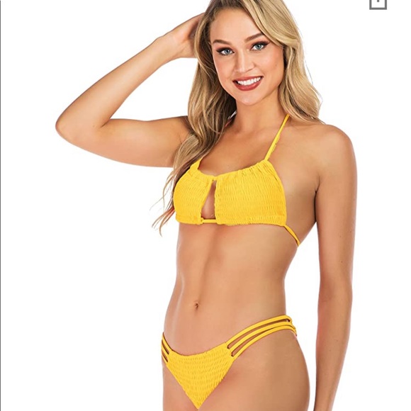 Other - Bikini 2 piece yellow size large NWOT